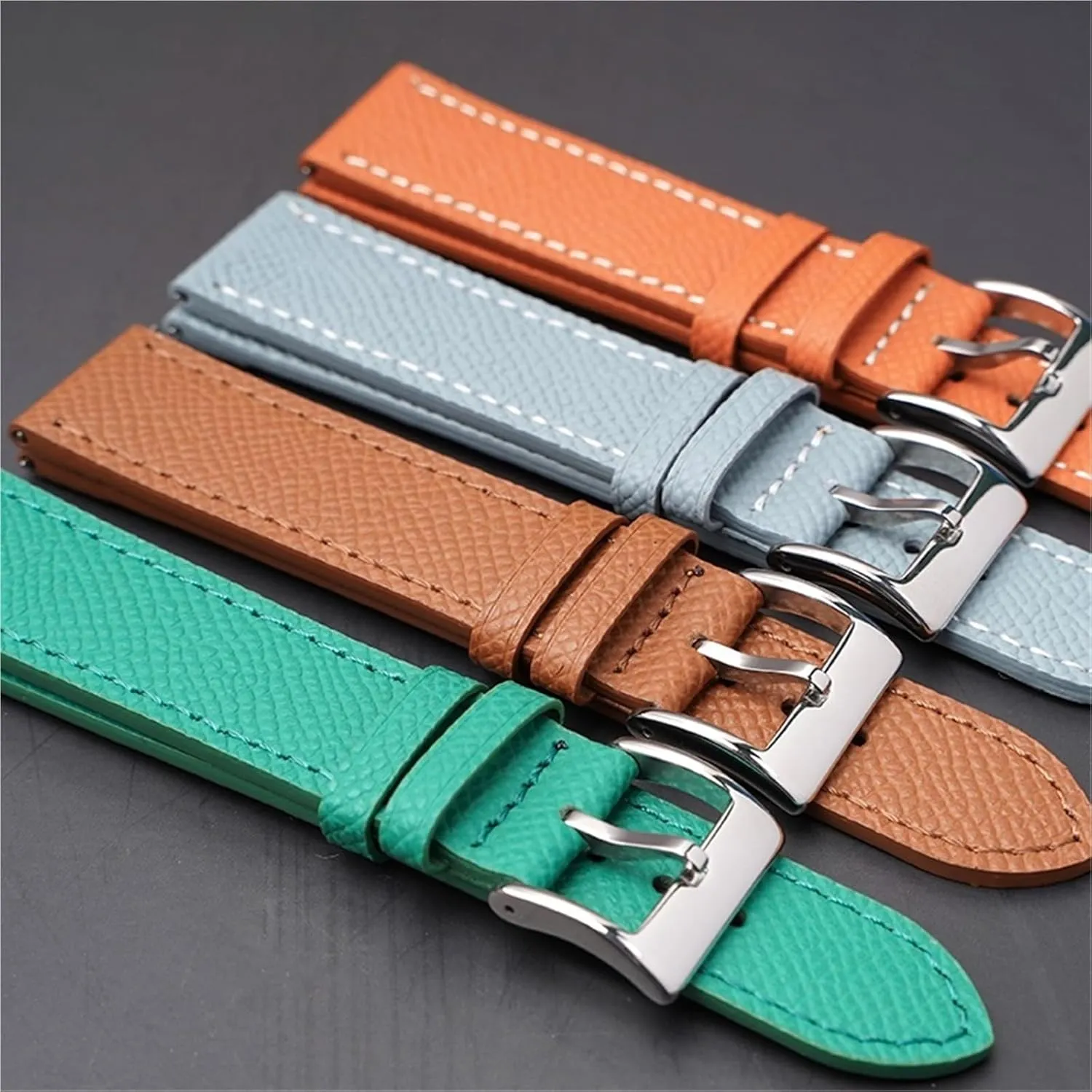 SERDAS 18mm 20mm 22mm Watch Strap Universal Flat Head Watch Strap Palm Pattern First Layer Cowhide Quick Release Watch Strap Special Light Square Buckle