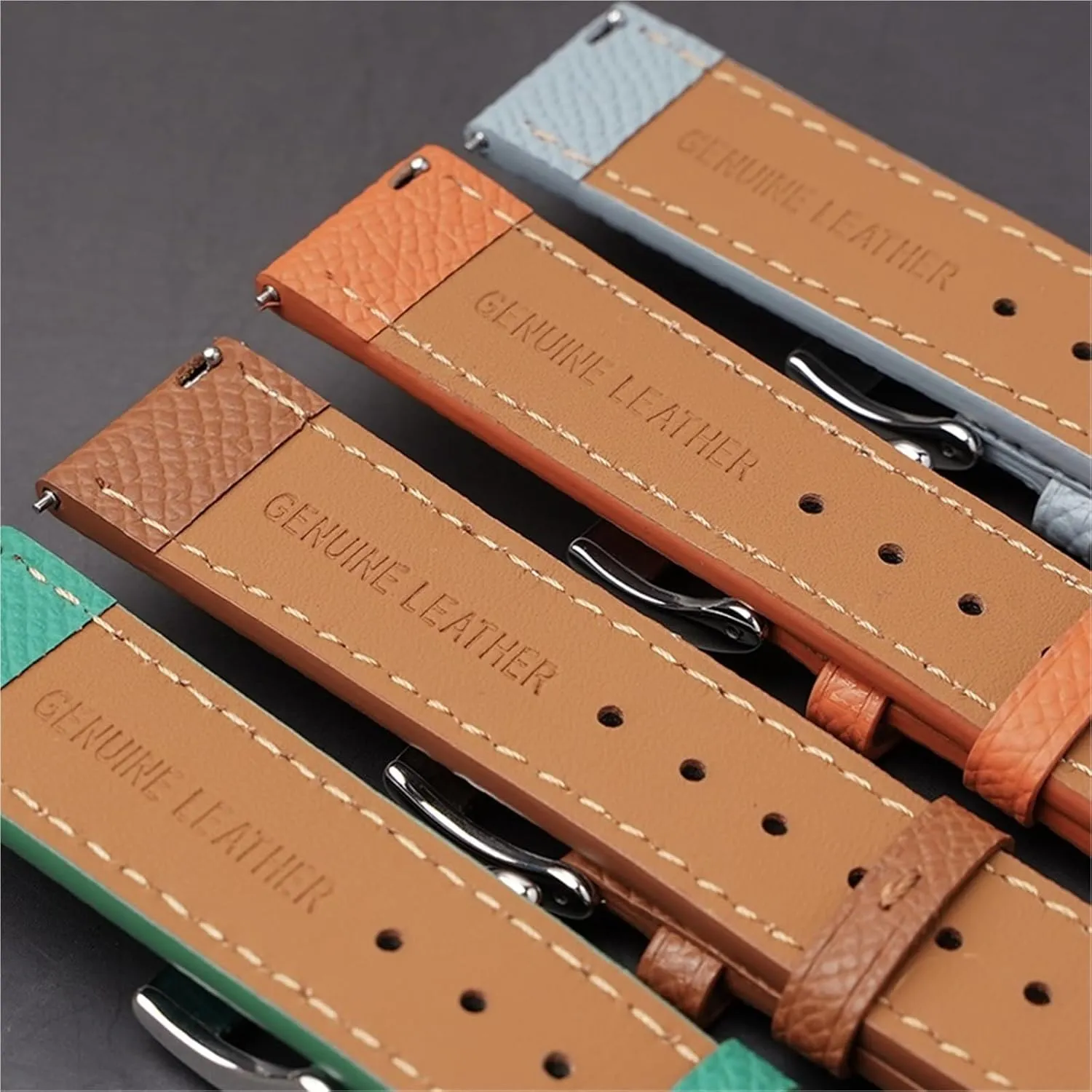 SERDAS 18mm 20mm 22mm Watch Strap Universal Flat Head Watch Strap Palm Pattern First Layer Cowhide Quick Release Watch Strap Special Light Square Buckle