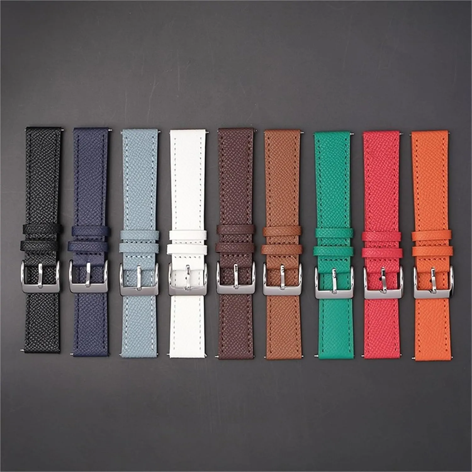 SERDAS 18mm 20mm 22mm Watch Strap Universal Flat Head Watch Strap Palm Pattern First Layer Cowhide Quick Release Watch Strap Special Light Square Buckle