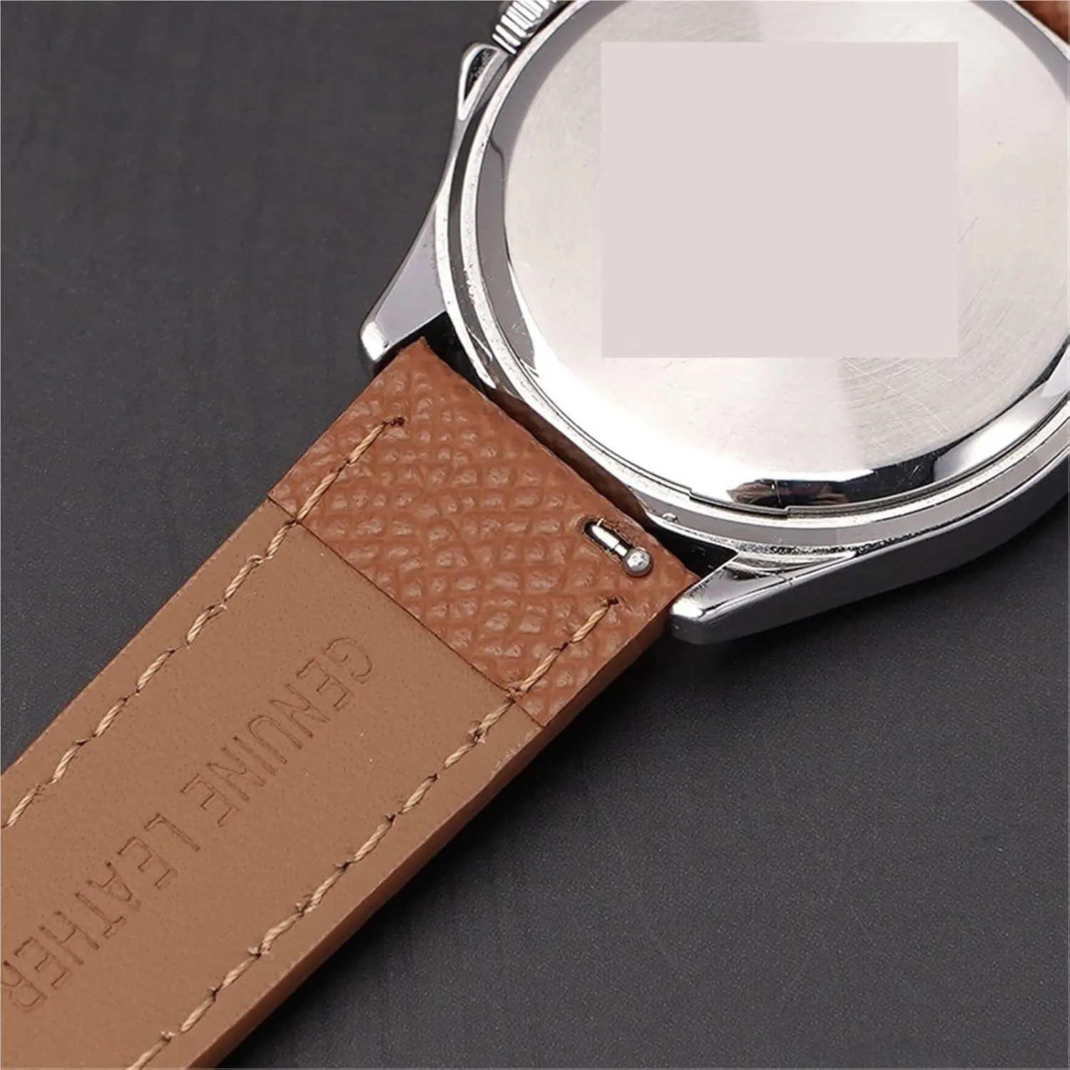 SERDAS 18mm 20mm 22mm Watch Strap Universal Flat Head Watch Strap Palm Pattern First Layer Cowhide Quick Release Watch Strap Special Light Square Buckle