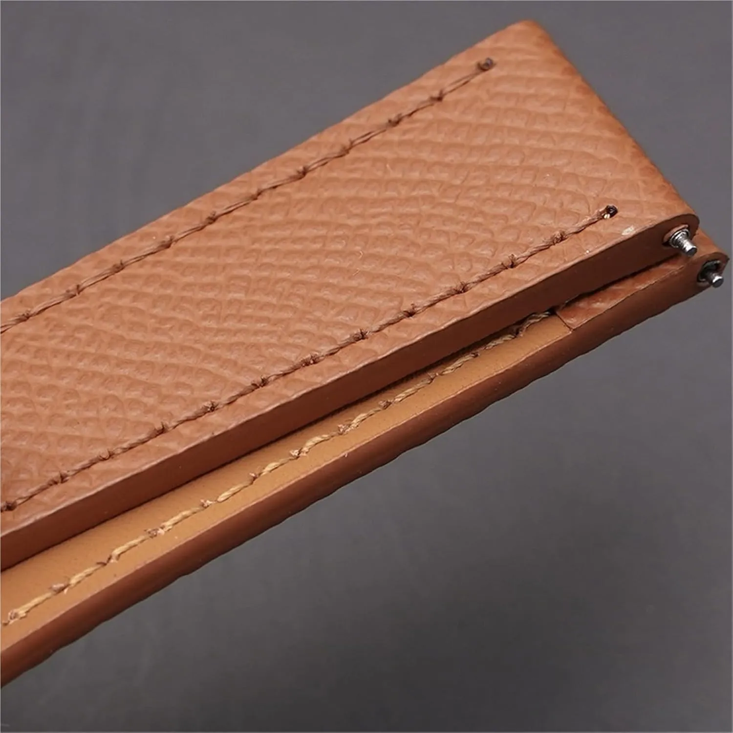 SERDAS 18mm 20mm 22mm Watch Strap Universal Flat Head Watch Strap Palm Pattern First Layer Cowhide Quick Release Watch Strap Special Light Square Buckle