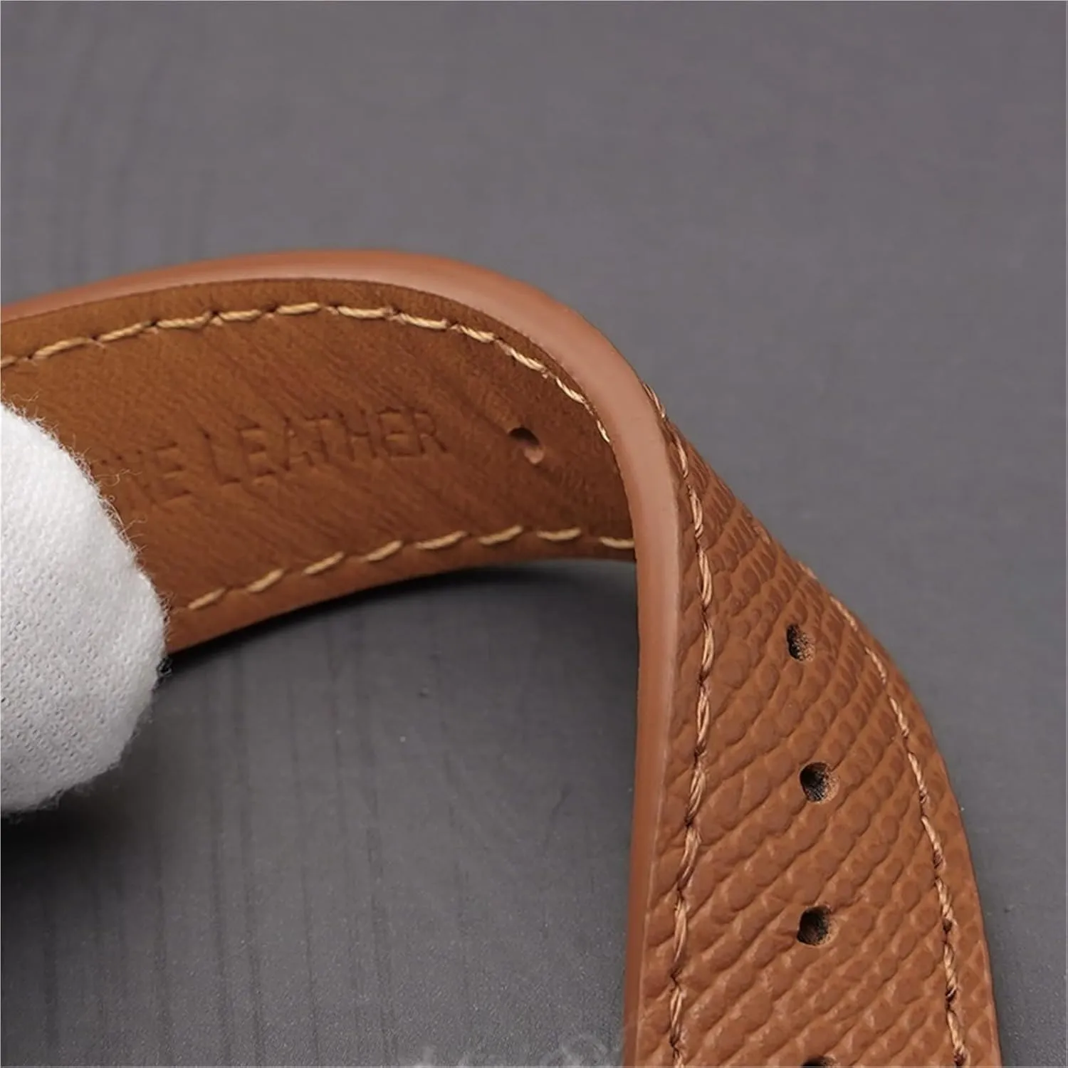 SERDAS 18mm 20mm 22mm Watch Strap Universal Flat Head Watch Strap Palm Pattern First Layer Cowhide Quick Release Watch Strap Special Light Square Buckle