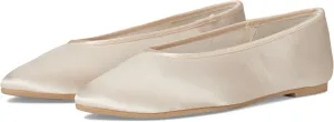 Seychelles Women's Georgette Satin Ballet Flat, Natural, 7.5
