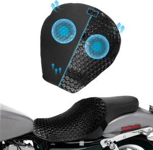 Shock Absorption Motorcycle Gel Seat Cushion,Large 3D Honeycomb Structure Highly Elastic Motorcycle Seat Cushion, Motorcycle Cushion Accessories is Soft and Comfortable for Long Rides.