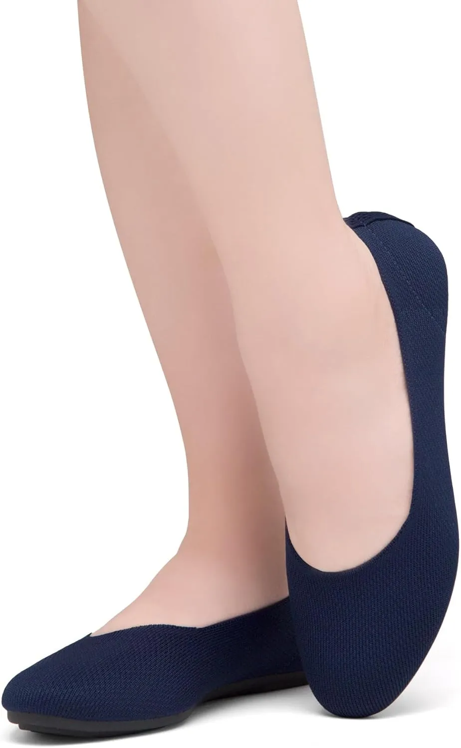 Shoe Land SL-Memory Women’s Flats – Round Toe Dressy Ballet Flats, Foldable Slip-On Knit Flat Shoes with Memory Foam, Comfortable for Daily Wear, Work, Office, and Party