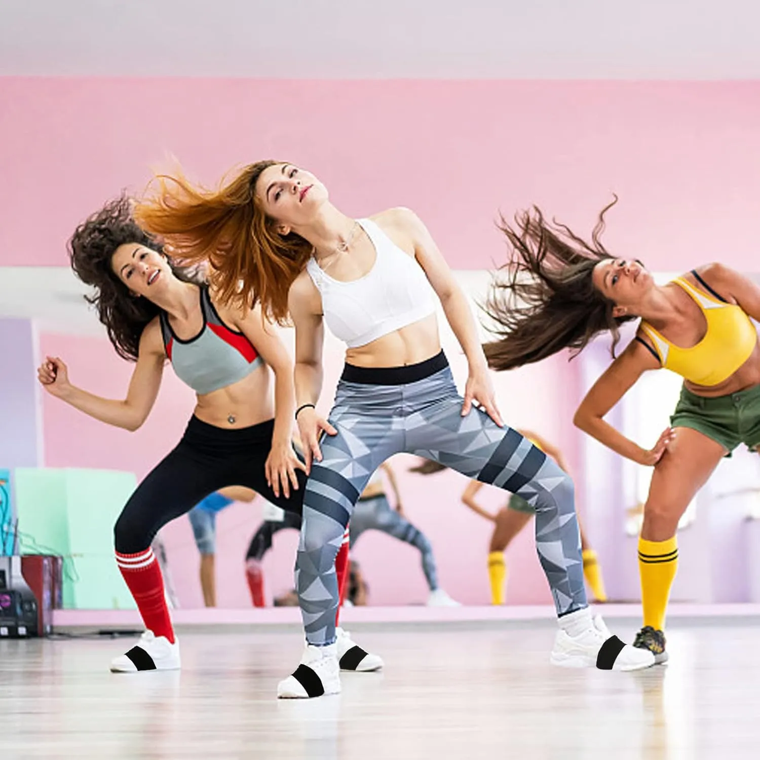 Shoe Socks for Dancing,Shoe Socks Over Sneakers,Ballet Dancers Sock for Pivots Non-Slip Sock for Dancing on Smooth Floors