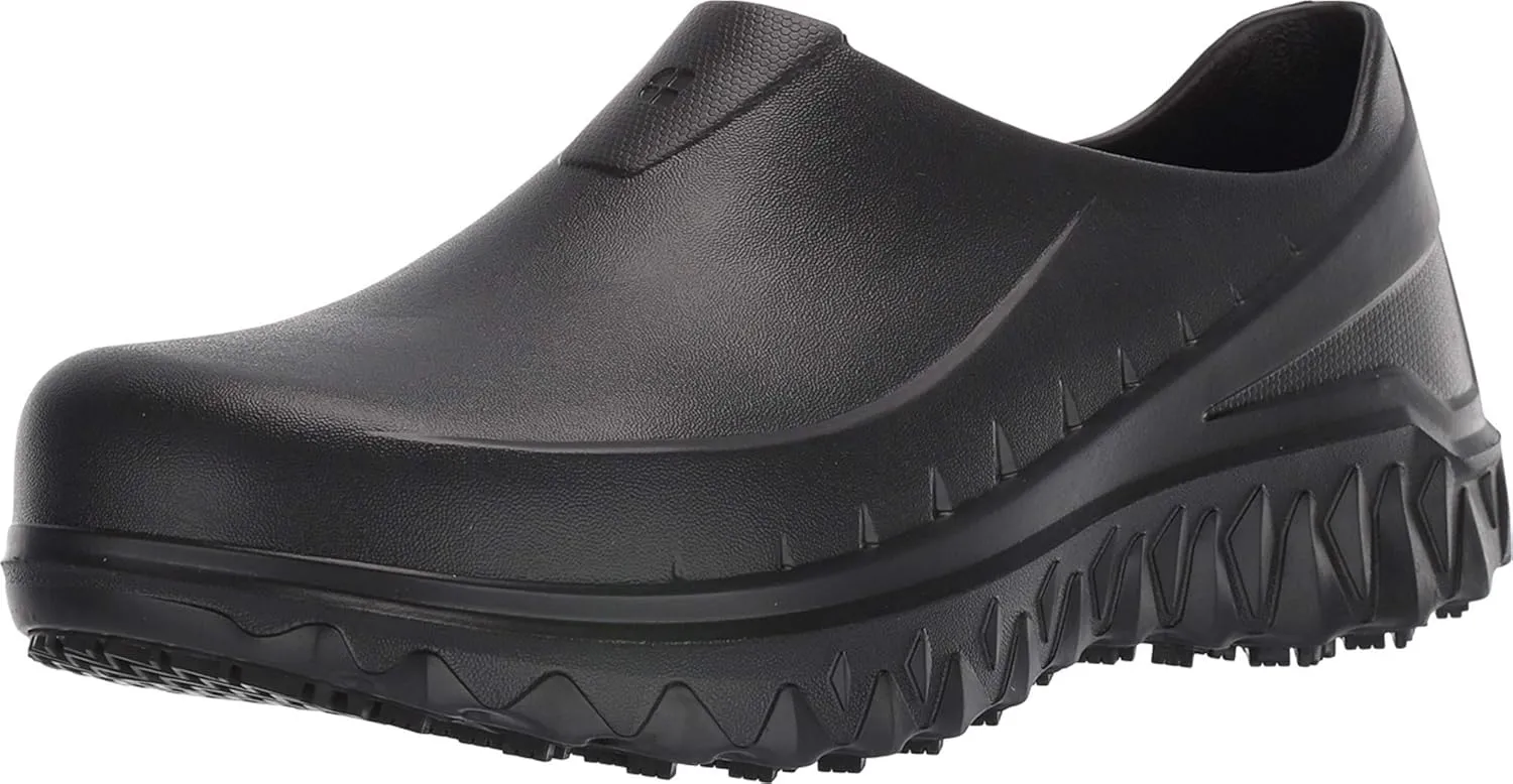 Shoes for Crews Bloodstone, Men's, Women's, Unisex Slip Resistant Food Service Work Clogs, Water Resistant, Black, Men's 13 / Women's 15