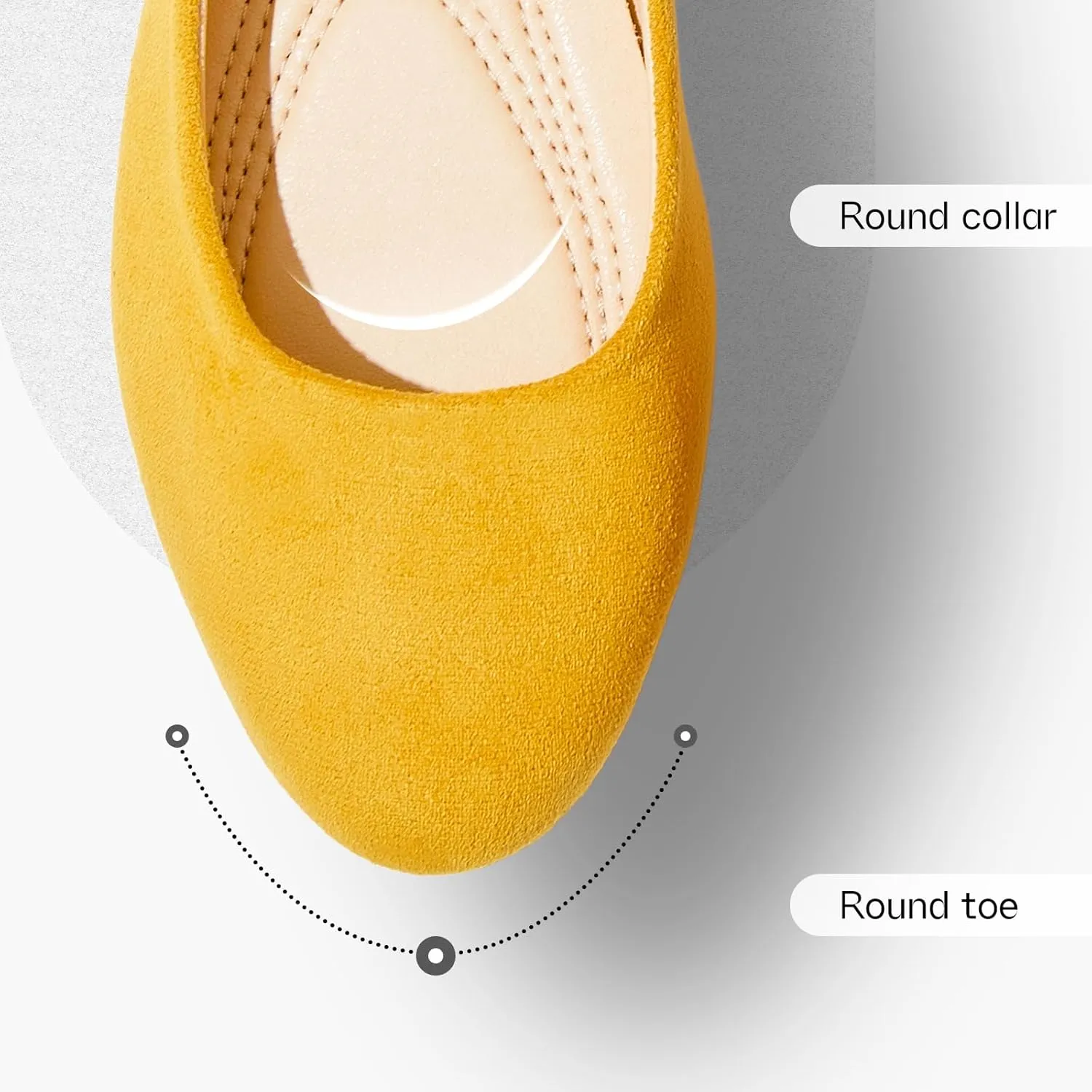Shupua Flats for Women Round Toe Flat Shoes Dressy Black Ballet Flats Comfortable Womens Dress Shoes Ballerina Flats for Work