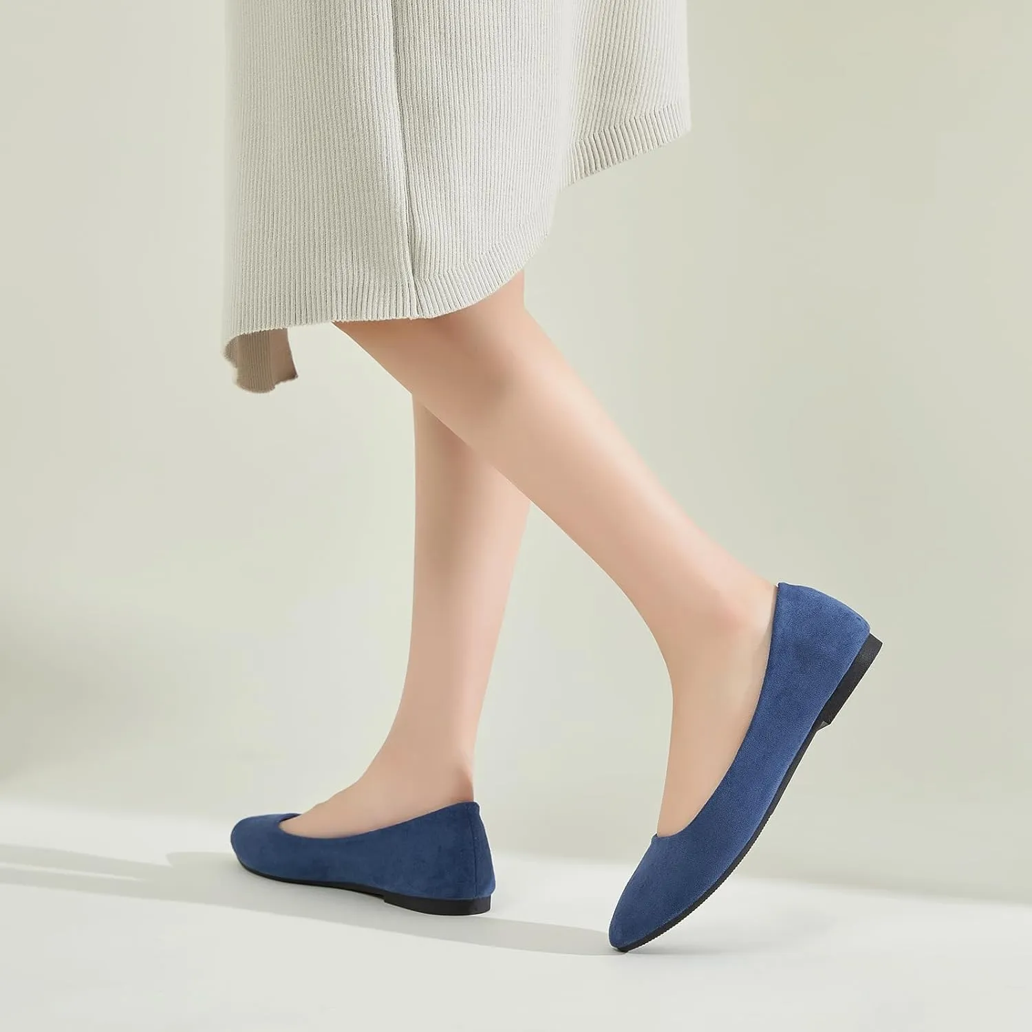 Shupua Flats for Women Round Toe Flat Shoes Dressy Black Ballet Flats Comfortable Womens Dress Shoes Ballerina Flats for Work