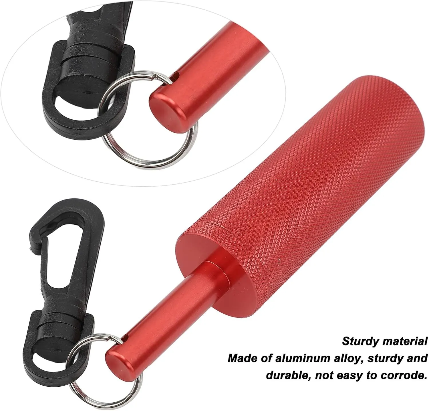 Signal Diving Stick, Aluminum Anti Slip Texture Steel Balls Included Underwater Shaker with 360° Hook Signal for Diving