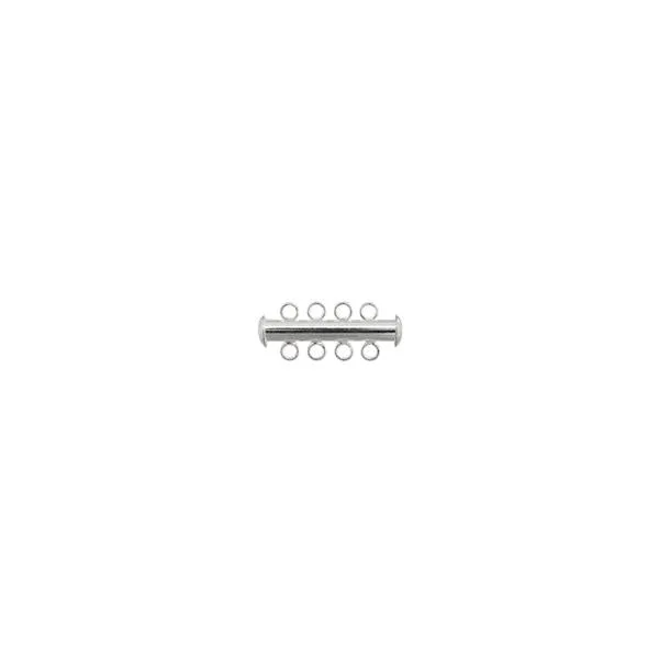 Silver 4 Strand Slide Clasp 1/pk