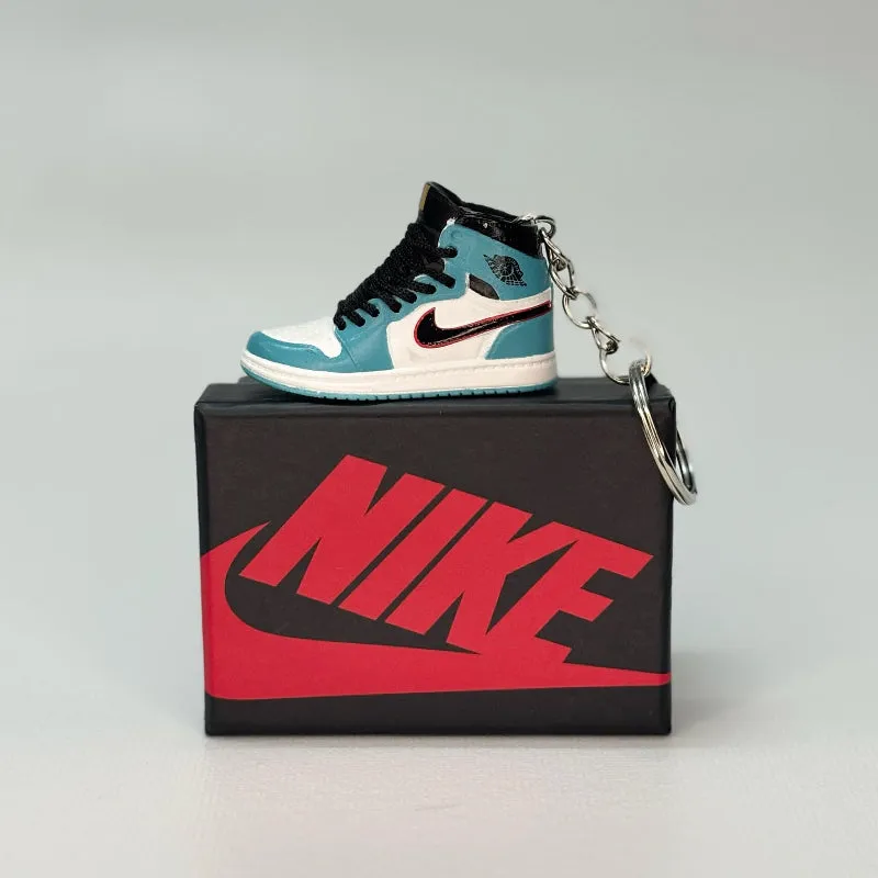Single Sneaker Keychain - AJ1 UNC Red Swoosh High (No Box)