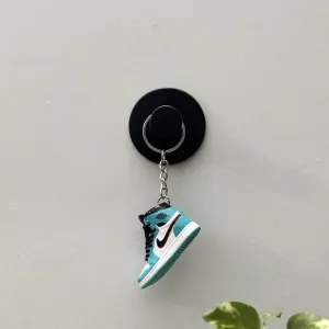 Single Sneaker Keychain - AJ1 UNC Red Swoosh High (No Box)