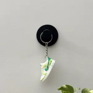 Single Sneaker Keychain - Dunk Low Green Custom (No Box)