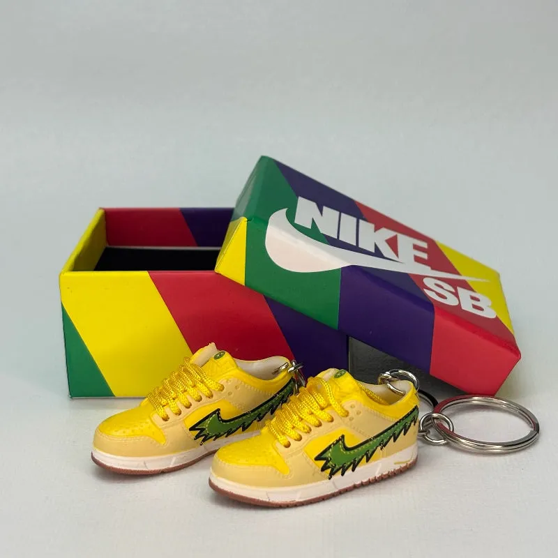 Single Sneaker Keychain - SB Dunk Low Deadbear Yellow (No Box)