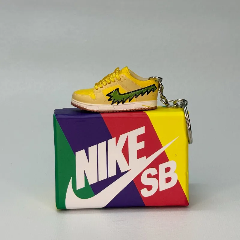 Single Sneaker Keychain - SB Dunk Low Deadbear Yellow (No Box)