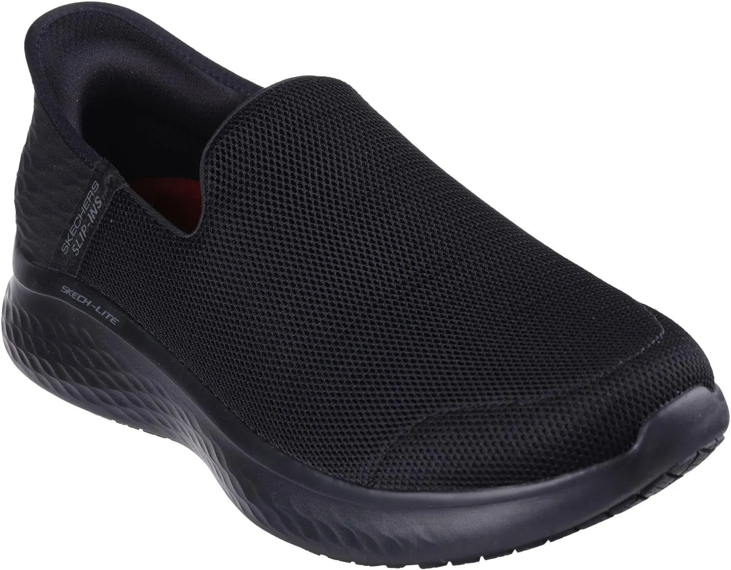 Skechers - Mens Work Relaxed Fit: Skech-Lite Pro Slip Resistant - Phavex Slip On Shoes, Color Black, Size: 10.5 M US