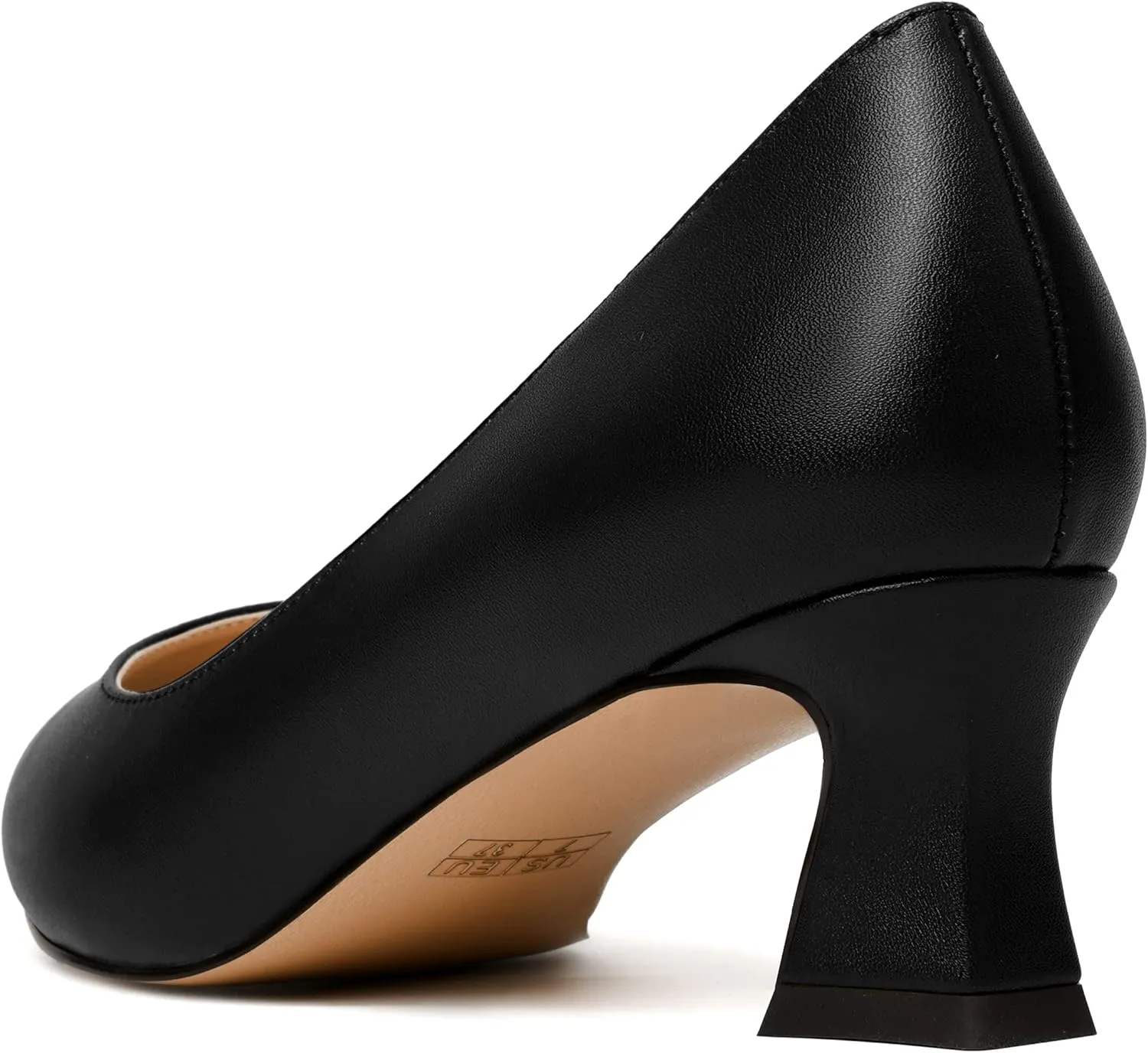 SKYSTERRY Womens Evening Slip On Fashion Pointed Toe Matte Spool Low Heel Pumps Shoes 2 Inch