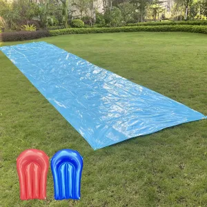 Slip and Slide 40ft X 6ft Heavy Duty with 2 Bodyboards, Thicker Lawn Water Slide, Tear-Resistant Design, Easy to Set-Up, Backyard Summer Outdoor Water Play for Adults and Teens, 031