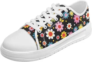 Slip on Sneakers Womens Wide Width Casual Breathable Polyester Running Sneakers Lightweight Low Top Soft Sole Walking Shoes