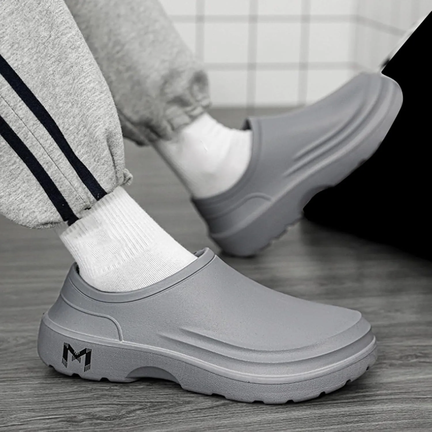 Slip Resistant Work Shoes for Women Slip On,Chef Shoes for Men,Chef Sandals,Non Slip Kitchen Nurse Work Clogs