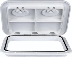 smartmarine White Marine Deck Access Hatch 17.3“×12.4" Boat Hatch & Lid,Rectangle Boat Deck Hatch