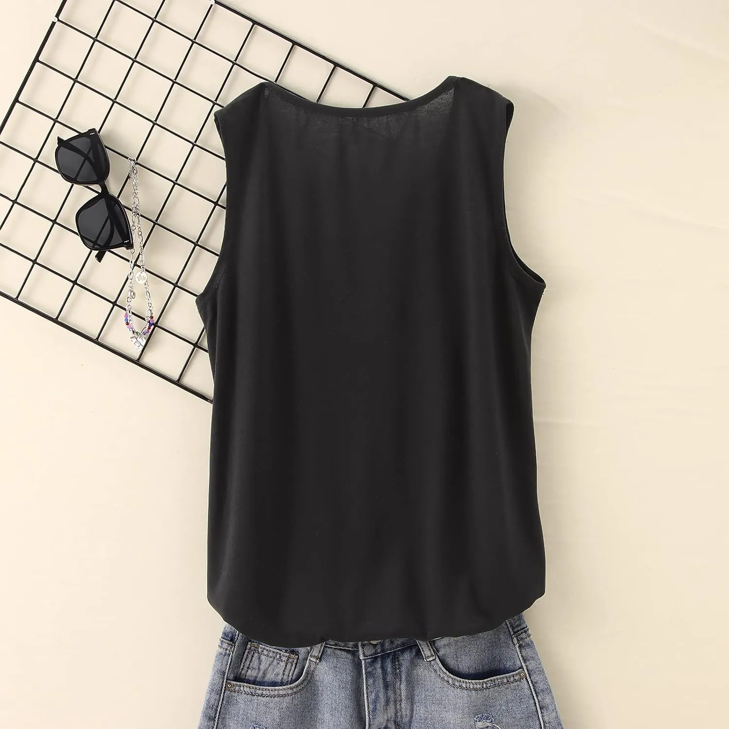 Smooth As Tennessee Tank Top Sweet As Strawberry Shirt Ring Hole Sleeveless Sexy V Neck Womens Retro Country Music Top