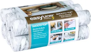 Smooth Top EasyLiner for Cabinets & Drawers - Easy to Install & Cut to Fit - Shelf Paper & Drawer Liner Non Adhesive - Non Slip Shelf Liner - 12 Inch Width - 60 Total Feet - Gray Marble