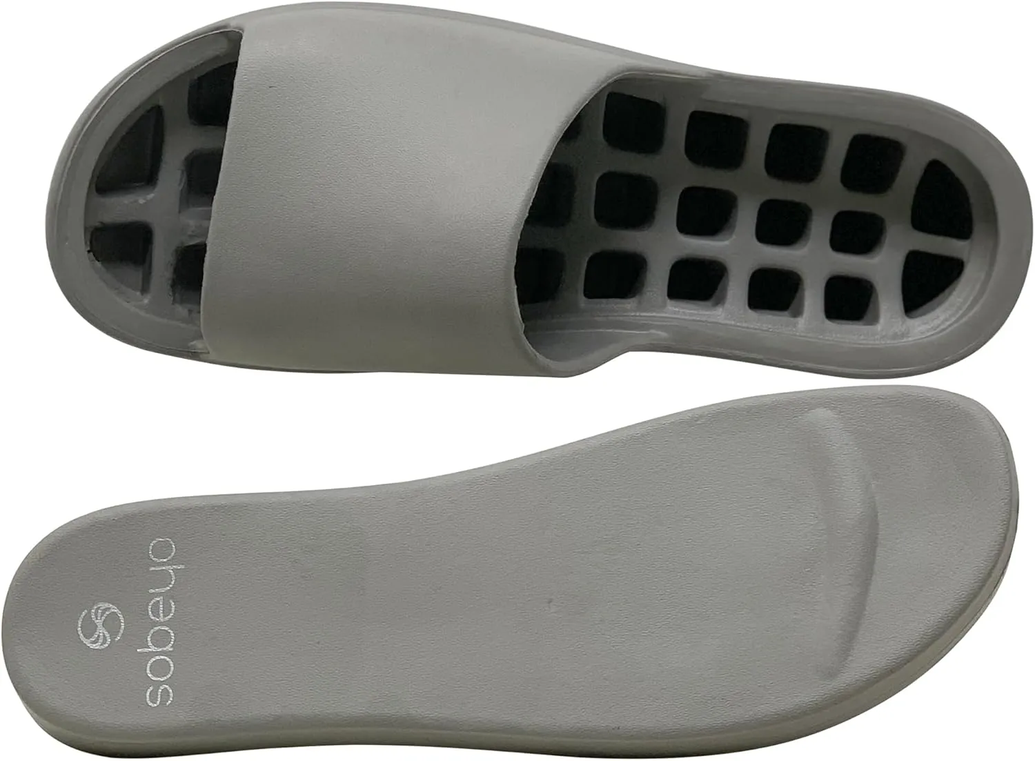 SOBEYO Women's One Band Slide Wedge Platform Sandals Slip-On Flip Flops EVA Soft Light-Weight Sole