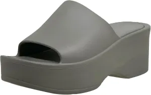 SOBEYO Women's One Band Slide Wedge Platform Sandals Slip-On Flip Flops EVA Soft Light-Weight Sole
