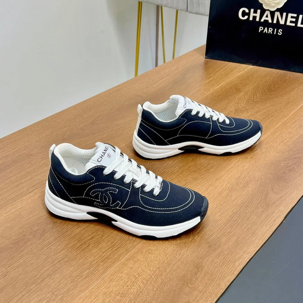 Soft Denim 149500 CHANEL Tailored selection Blue Proven track record In Charcoal 25mm Sneaker