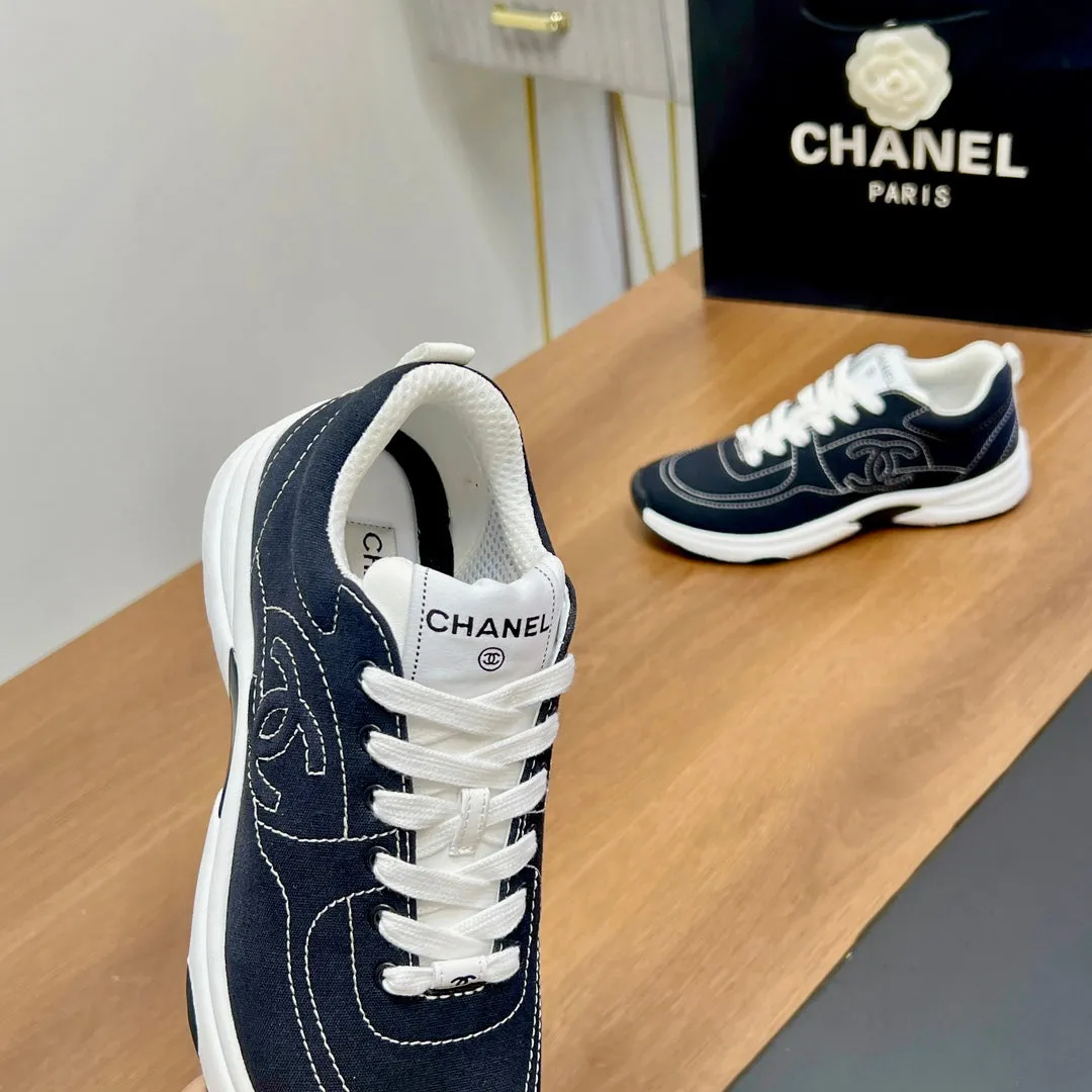 Soft Denim 149500 CHANEL Tailored selection Blue Proven track record In Charcoal 25mm Sneaker