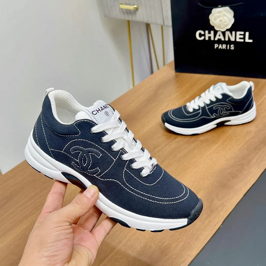 Soft Denim 149500 CHANEL Tailored selection Blue Proven track record In Charcoal 25mm Sneaker