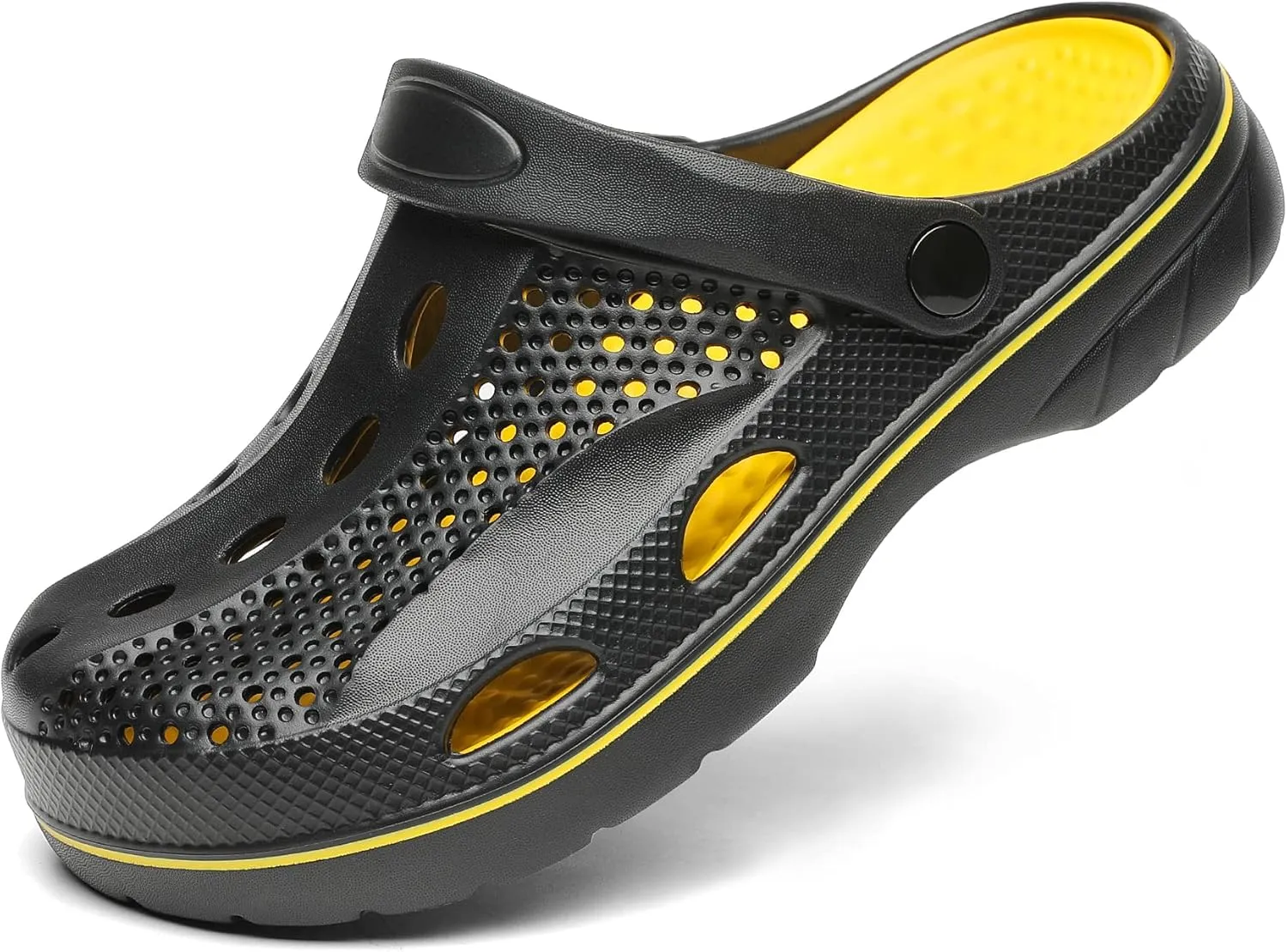 SOSOWHLTE Men's and Women's Arch Support Clogs Garden Shoes Slip-on Outdoor Beach Slippers with Removable Cushion Insole