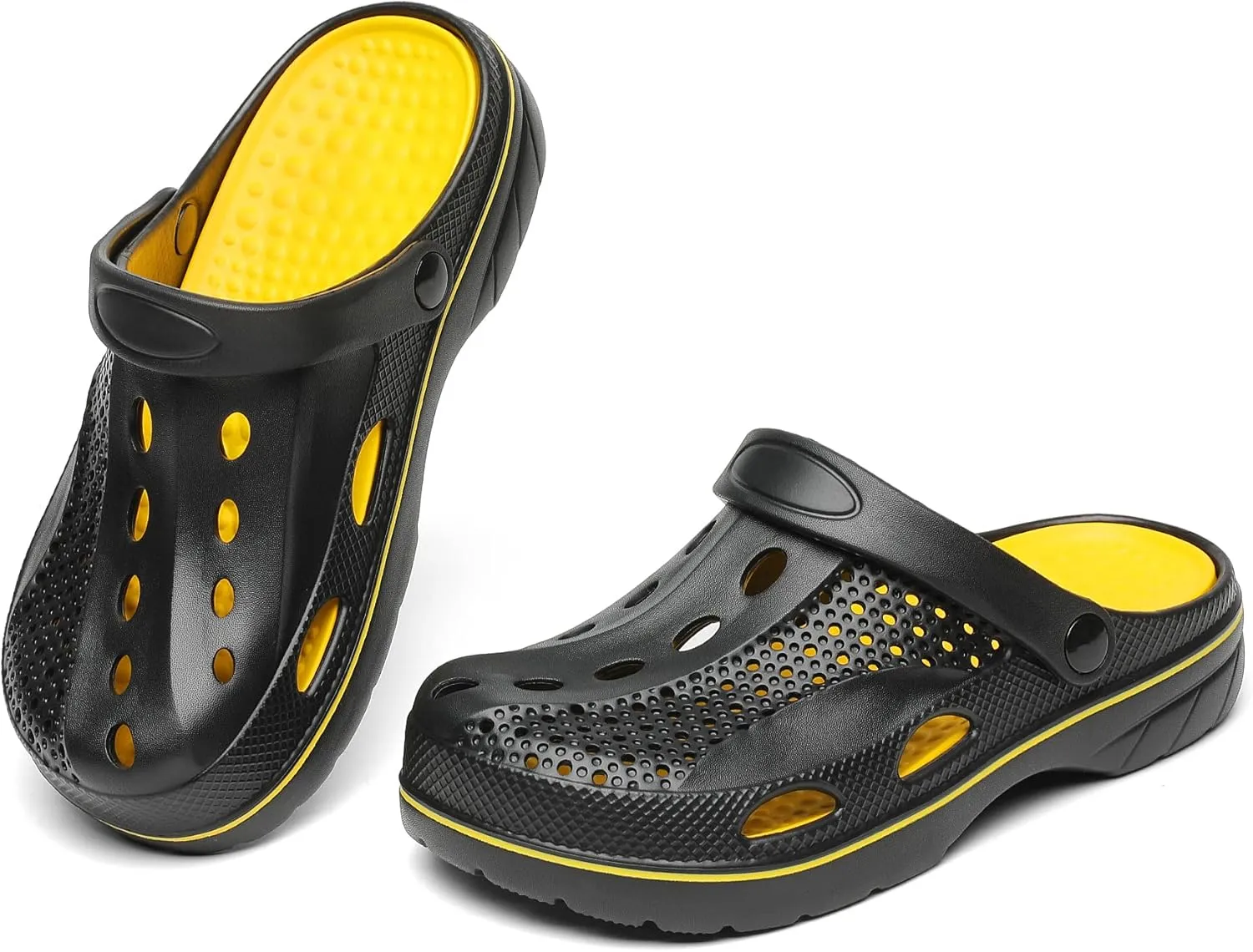 SOSOWHLTE Men's and Women's Arch Support Clogs Garden Shoes Slip-on Outdoor Beach Slippers with Removable Cushion Insole