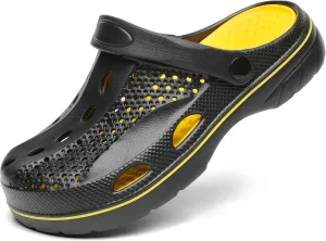 SOSOWHLTE Men's and Women's Arch Support Clogs Garden Shoes Slip-on Outdoor Beach Slippers with Removable Cushion Insole