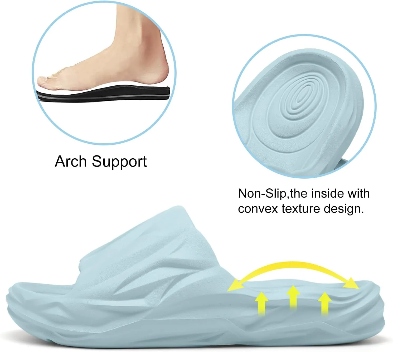 Spesoul Cloud Slides for Men Women Soft Thick Sole Slide Sandals Recovery Foam Pillow Slippers for House Shower Pool Beach Indoor Outdoor Walking