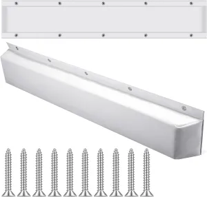 Spiareal Edge Dock Bumpers Straight Marine Boat Bumpers for Docking UV Resistant Boat Dock Fenders for Docking, Preventing Dent and Scratch, White