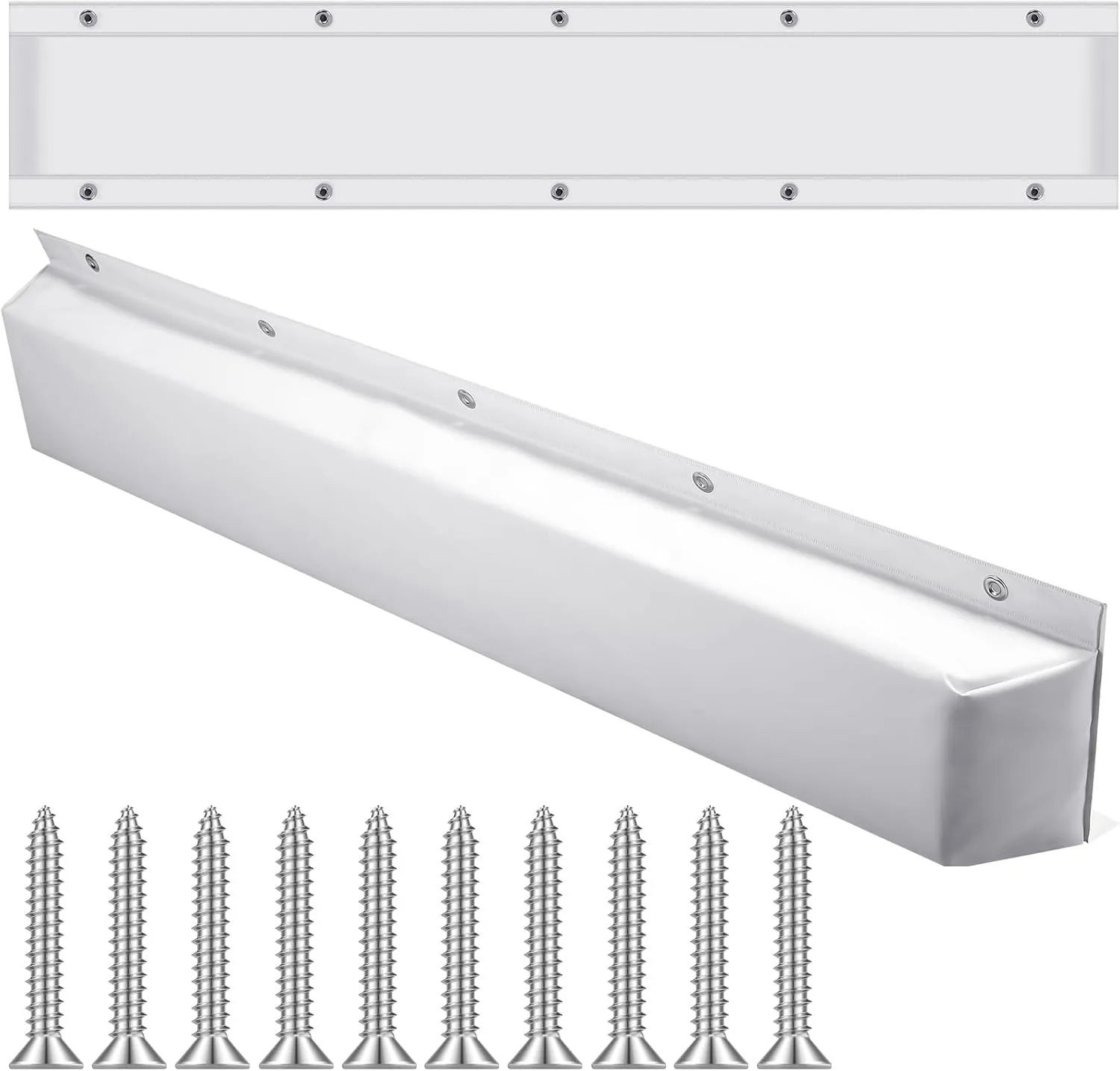 Spiareal Edge Dock Bumpers Straight Marine Boat Bumpers for Docking UV Resistant Boat Dock Fenders for Docking, Preventing Dent and Scratch, White