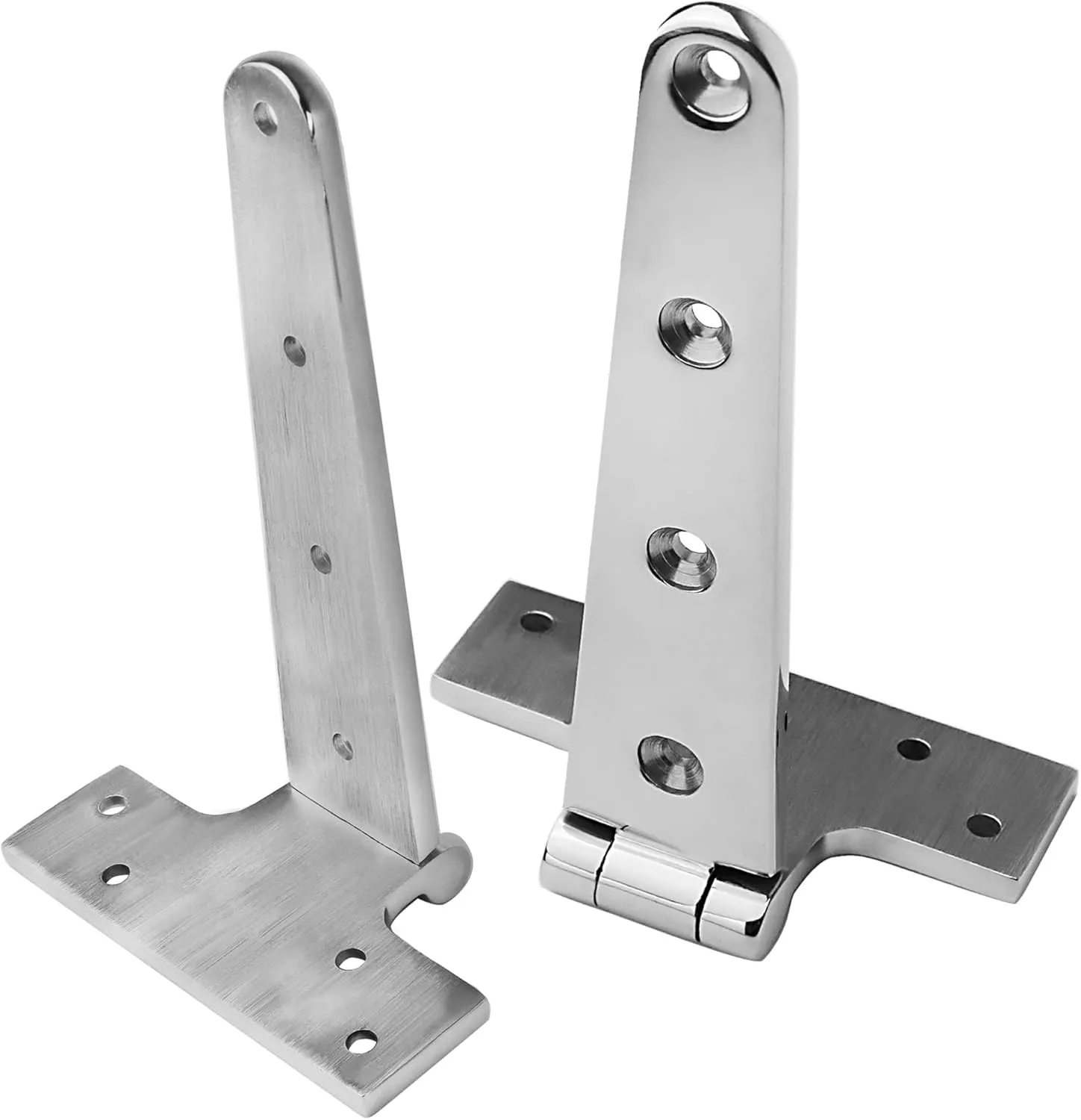 Stainless Steel T Hinges Marine Grade, 4 x 2 inch (100 x 54 mm), 6 x 3 inch (150 x 72 mm), 8 x 4 inch (196 x 97 mm), 316 SS, Boat Hinges with Screws