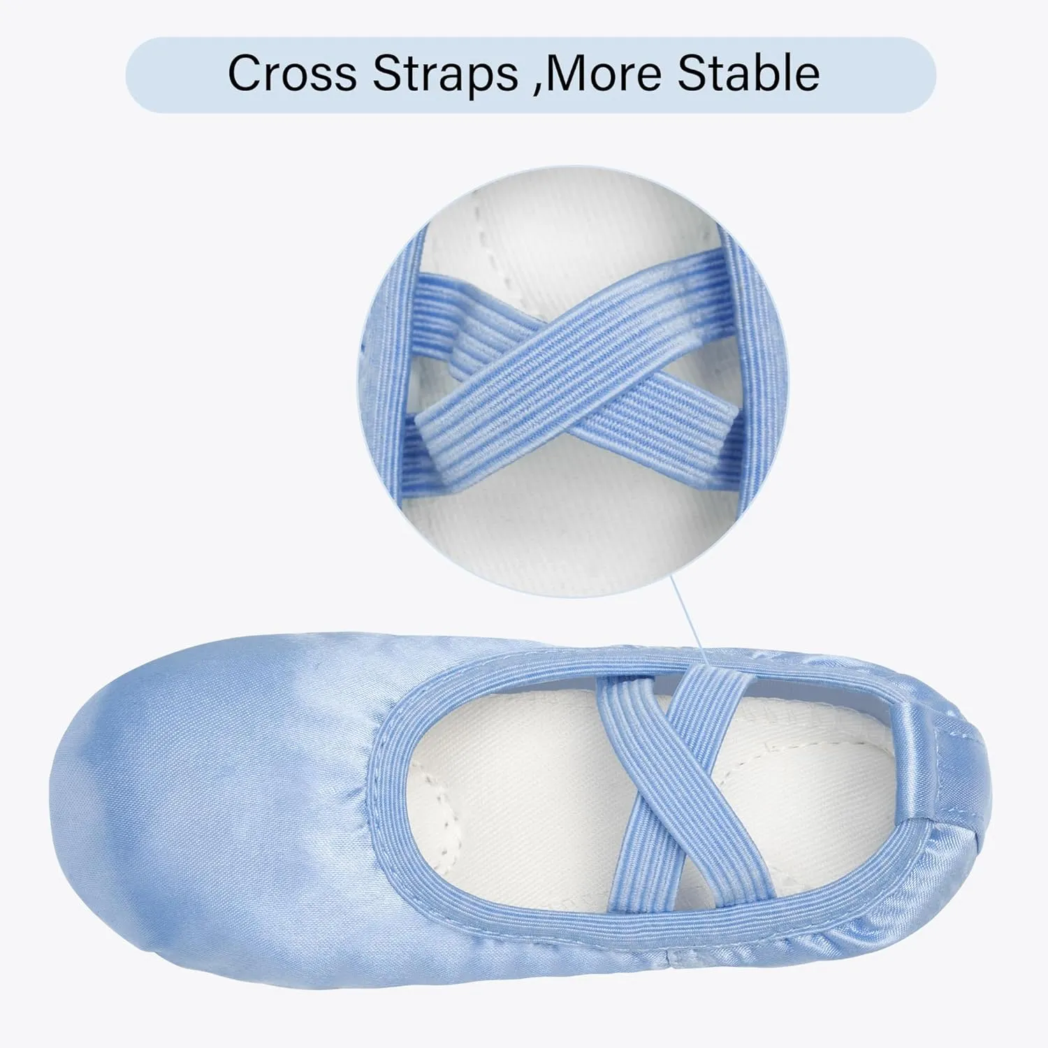 Stelle Ballet Shoes for Girls Satin/Ribbons Ballet Slippers Dance Shoes(Toddler/Little/Big Kids)