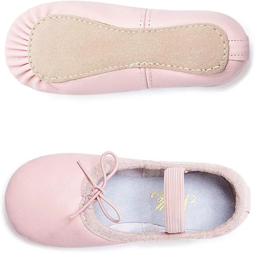 Stelle Ballet Shoes for Girls Toddler Genuine Leather Ballet Dance Slippers for Toddler/Little/Big Kids/Boys