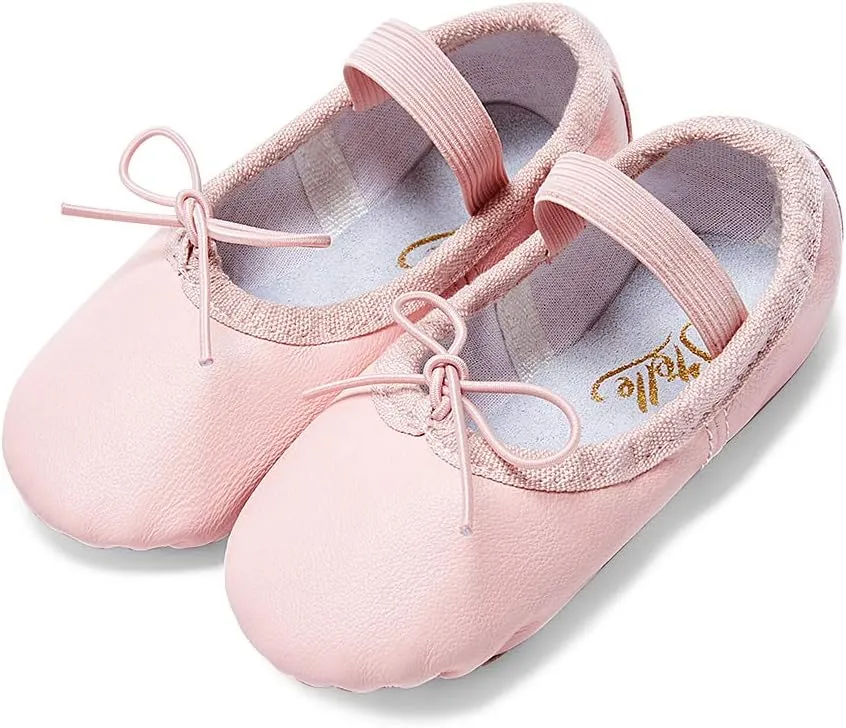 Stelle Ballet Shoes for Girls Toddler Genuine Leather Ballet Dance Slippers for Toddler/Little/Big Kids/Boys