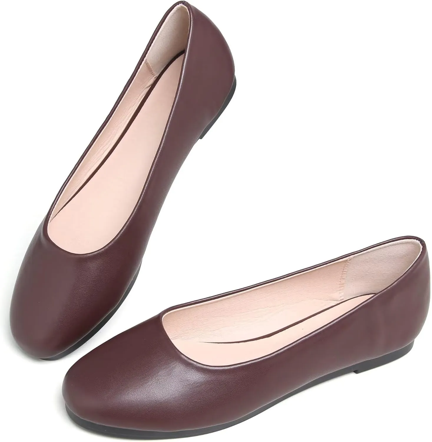 Stunner Women Cute Slip-On Ballet Shoes Soft Solid Classic Pointed Toe Flats