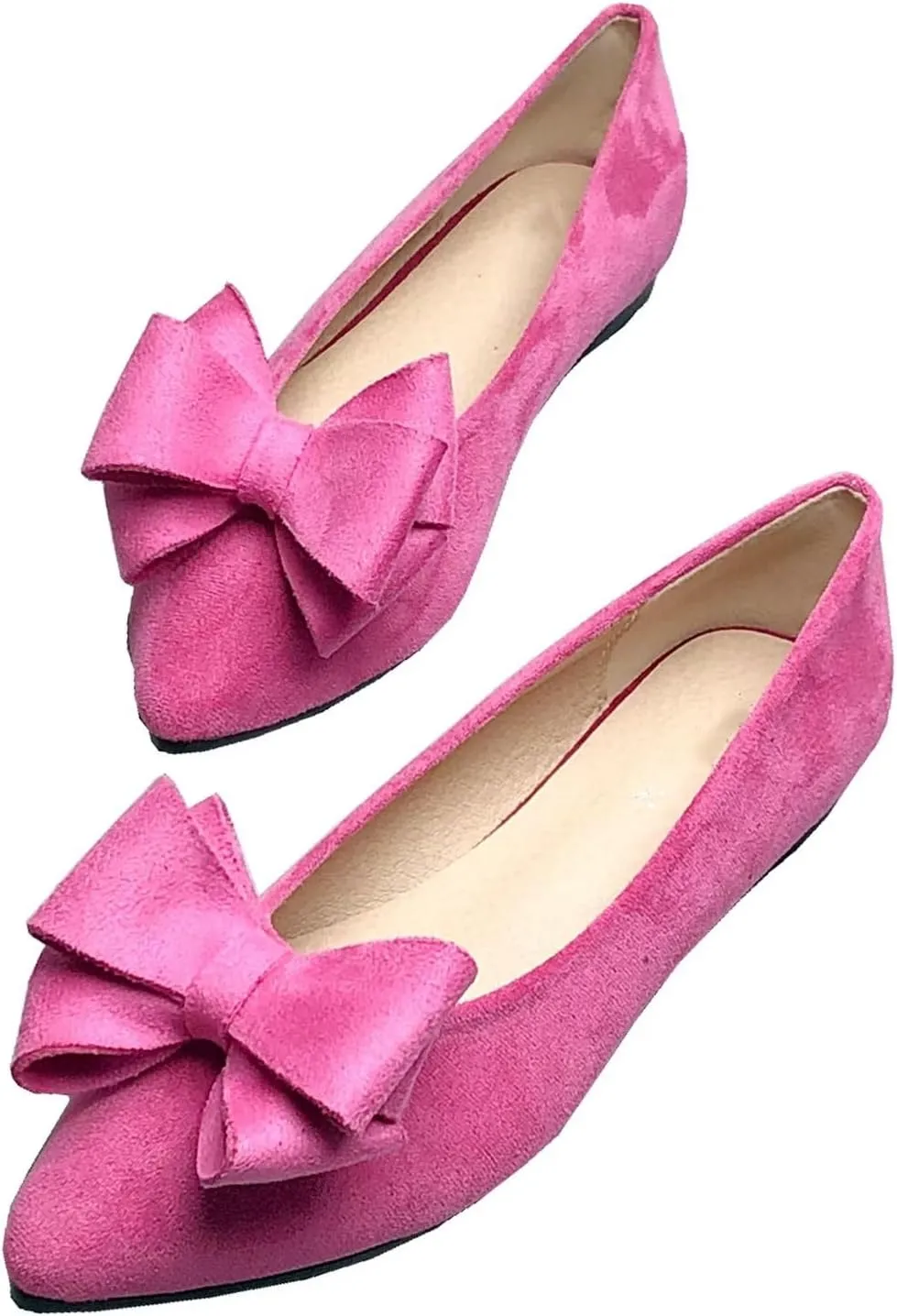 Stunner Womens Flats Fashion Pointed Toe Bowknot Dress Flats Casual Flats Comfortable Slip On Ballet Flats