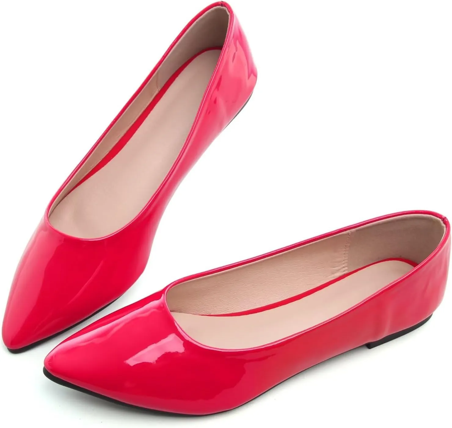 Stunner Women's Flats Fashion Pointed Toe Flats Comfortable Ballet Flats Solid Casual Slip On Flats