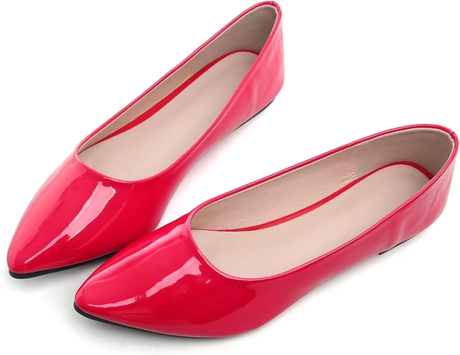 Stunner Women's Flats Fashion Pointed Toe Flats Comfortable Ballet Flats Solid Casual Slip On Flats