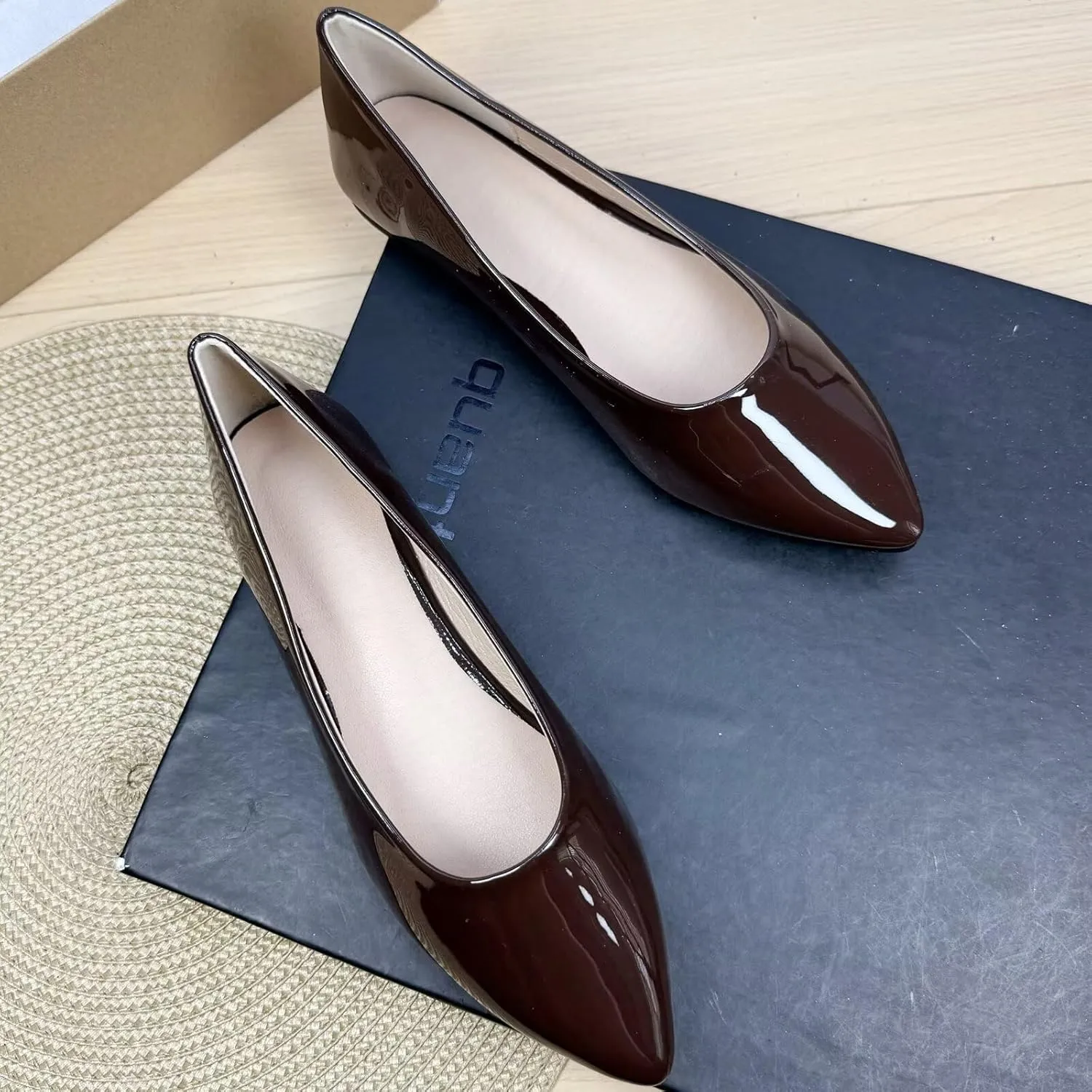 Stunner Women's Flats Fashion Pointed Toe Flats Comfortable Ballet Flats Solid Casual Slip On Flats