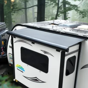 Suncode Full Cover Shell Slide Topper Awning Black Modular Designed RV Slide Out Awning Slide Out Protection for RVs,Travel Trailers,5th Wheels,and Motorhomes 12'6"(12'1"Fabric)