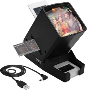 SV-3 35mm Slide & Film Viewer-Slide Viewer with 3X Magnification and LED-Lighted Viewing for 35mm Slides and Film Negatives,USB or Battery Powered.(Include USB Cable)
